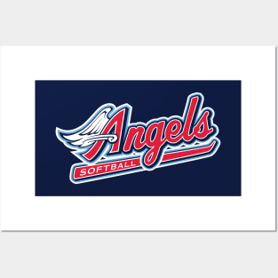 Angels Softball team script Posters and Art